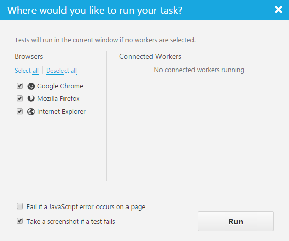 Run Dialog - No Remote Workers