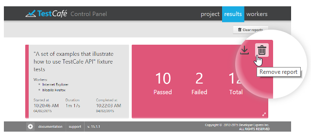 Removing Reports From the Initial View