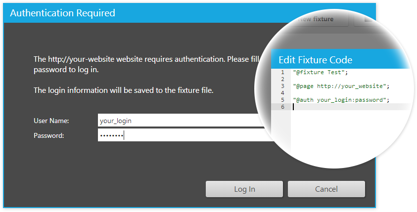 TestCafe Authentication Required Dialog